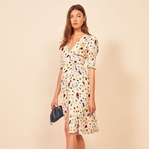Reformation Esmeralda Wrap Dress in Painted Lady